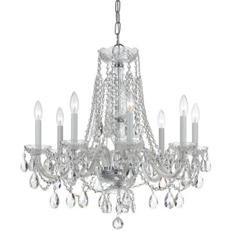 Traditional Crystal Eight Light Chandelier in Polished Chrome (60|1138-CH-CL-S)