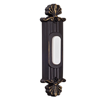 Designer Surface Mount Buttons Surface Mount Straight Ornate Lighted Push Button in Antique Bronze (46|BSSO-AZ)