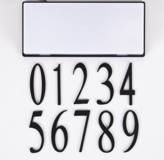 Address Plaque Surface Mount Address Plaque Number - 6 in Flat Black (46|AP-6-FB)