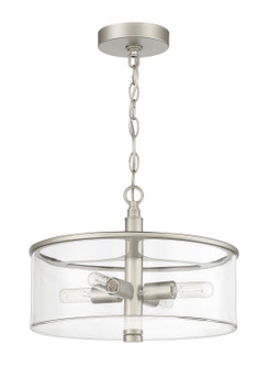 Hailie Four Light Convertible Semi Flush in Satin Nickel (46|55654-SN)