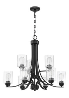 Bolden Nine Light Chandelier in Flat Black (46|50529-FB)