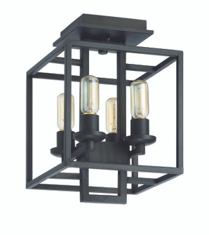 Cubic Four Light Semi Flush Mount in Aged Bronze Brushed (46|41554-ABZ)