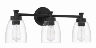 Henning Three Light Vanity in Flat Black (46|12724FB3)