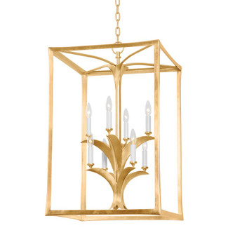 Bergamo Eight Light Lantern in Vintage Gold Leaf (68|435-47-VGL/GL)