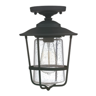 Creekside One Light Outdoor Flush Mount in Black (65|9607BK)