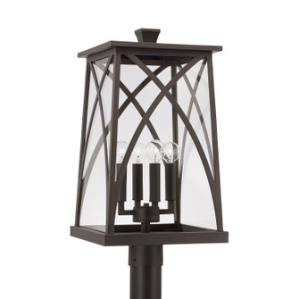 Marshall Four Light Outdoor Post Lantern in Oiled Bronze (65|946543OZ)