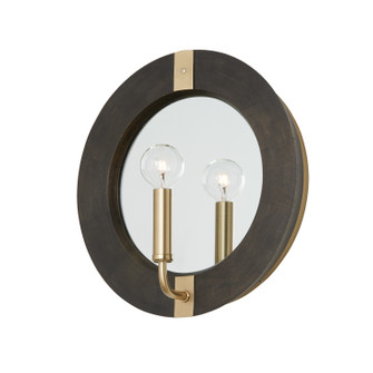 Finn One Light Wall Sconce in Black Stain and Matte Brass (65|647311KR)