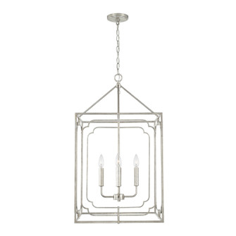 Merrick Four Light Foyer Pendant in Antique Silver (65|543441AS)