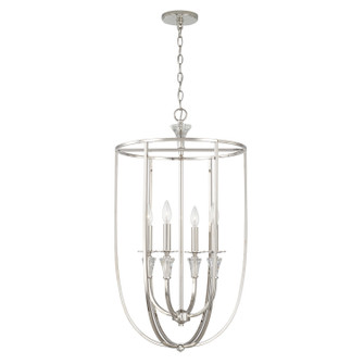 Laurent Four Light Foyer Pendant in Polished Nickel (65|541841PN)