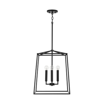 Thea Four Light Foyer Pendant in Matte Black (65|537642MB)