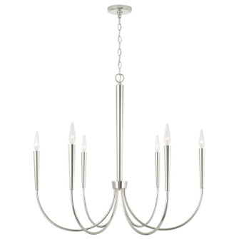 Holden Six Light Chandelier in Polished Nickel (65|445961PN)