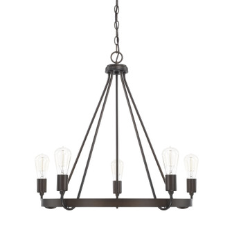 Tanner Five Light Chandelier in Bronze (65|420061BZ)