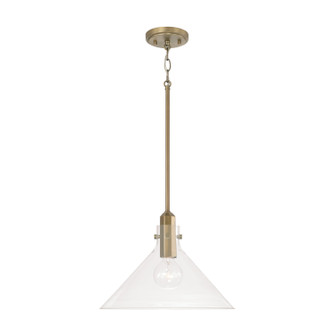 Greer One Light Pendant in Aged Brass (65|345811AD)