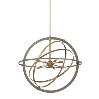 Vaughn Eight Light Pendant in Aged Metal (65|325681AM)