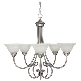 Hometown Five Light Chandelier in Matte Nickel (65|3226MN-220)