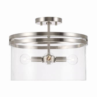 Fuller Four Light Semi-Flush Mount in Brushed Nickel (65|248741BN)