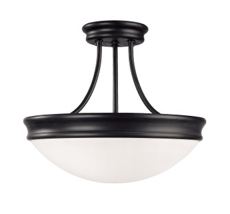 Hansen Three Light Semi-Flush Mount in Matte Black (65|2037MB)