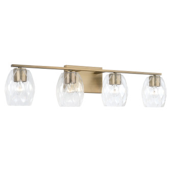 Lucas Four Light Vanity in Aged Brass (65|145341AD-525)