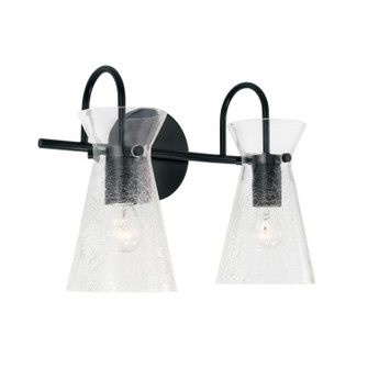 Mila Two Light Vanity in Matte Black (65|142421MB)