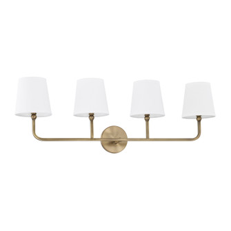 Dawson Four Light Vanity in Aged Brass (65|119341AD-674)