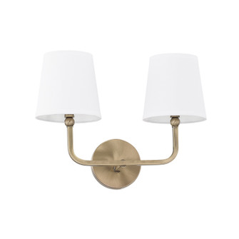 Dawson Two Light Vanity in Aged Brass (65|119321AD-674)