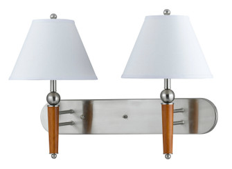 Hotel Two Light Wall Lamp in Brushed Steel (225|LA-60008W2L-1BS)