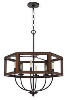 Renton Six Light Chandelier in Oak (225|FX-3761-6)