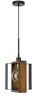 Agrigento One Light Pendant in Wood/Black (225|FX-3755-1)