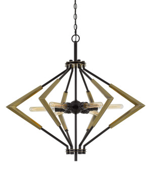 Malounta Six Light Chandelier in Antique Brass/Black (225|FX-3709-6)