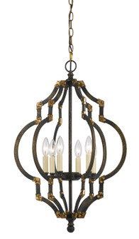 HOWELL Six Light Pendant in Irontiqued gold (225|FX-3593-6)