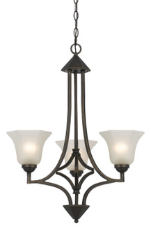 METAL Three Light Chandelier in Dark Bronze (225|FX-3551/3)