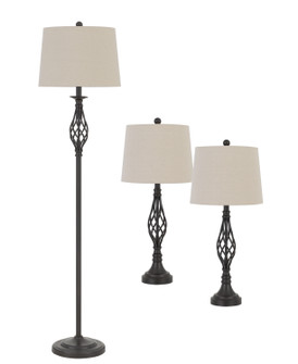 3 Pc Package Table and Floor Lamp in Armadillo (225|BO-2963-3)