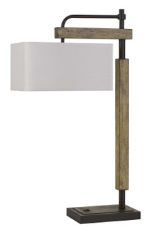 Alloa One Light Desk Lamp in Brozne/Wood (225|BO-2889DK)