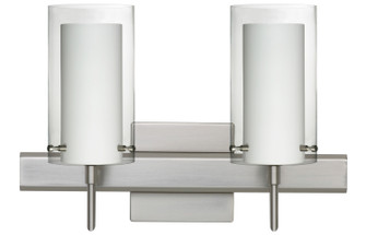 Pahu Two Light Wall Sconce in Satin Nickel (74|2SW-C44007-SN-SQ)