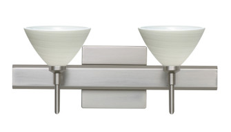 Domi Two Light Wall Sconce in Satin Nickel (74|2SW-1743KR-SN-SQ)