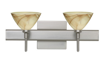 Domi Two Light Wall Sconce in Satin Nickel (74|2SW-174383-SN-SQ)