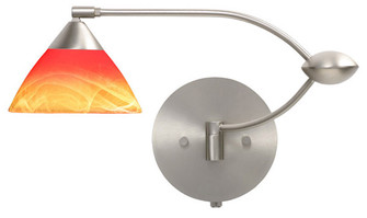 Domi One Light Swing Arm Wall Sconce in Satin Nickel (74|1WU-1743SL-SN)