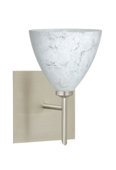 Mia One Light Wall Sconce in Satin Nickel (74|1SW-177919-SN-SQ)