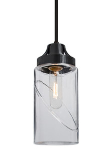 Blink One Light Pendant in Black (74|1JC-BLINKCL-BK)