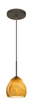 Bolla One Light Pendant in Bronze (74|1BT-4122HN-HAL-BR)