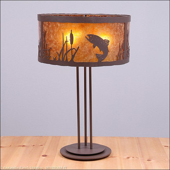 Kincaid-Trout Three Light Table Lamp in Rustic Brown (172|M69281AM-27)