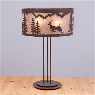 Kincaid-Valley Deer Three Light Table Lamp in Rustic Brown (172|M69221AL-27)