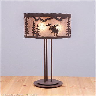 Kincaid-Alaska Moose Three Light Desk Lamp in Rustic Brown (172|M69122AL-27)