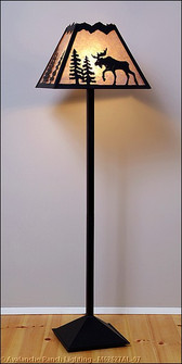 Rocky Mountain-Mountain Moose Black Iron One Light Floor Lamp in Black Iron (172|M62627AL-97)