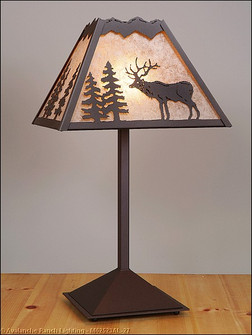 Rocky Mountain-Valley Elk Rustic Brown One Light Table Lamp in Rustic Brown (172|M62523AL-27)