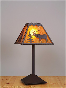 Rocky Mountain-Valley Elk Rustic Brown One Light Desk Lamp in Rustic Brown (172|M62423AM-27)