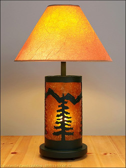 Cascade-Spruce Tree Rustic Brown Two Light Table Lamp in Rustic Brown (172|M60114AM-OP-27)