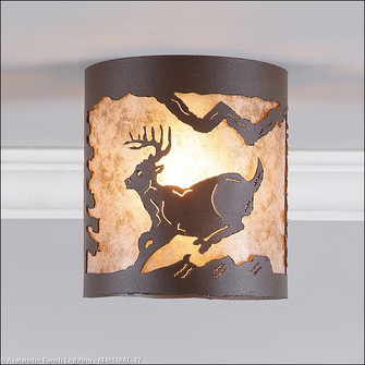 Kincaid-Mountain Deer One Light Semi Flush Mount in Rustic Brown (172|M49130AL-27)