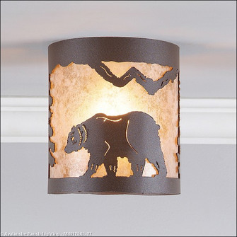 Kincaid-Mountain Bear One Light Semi Flush Mount in Rustic Brown (172|M49125AL-27)