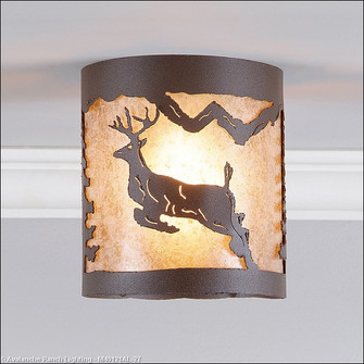 Kincaid-Valley Deer One Light Semi Flush Mount in Rustic Brown (172|M49121AL-27)